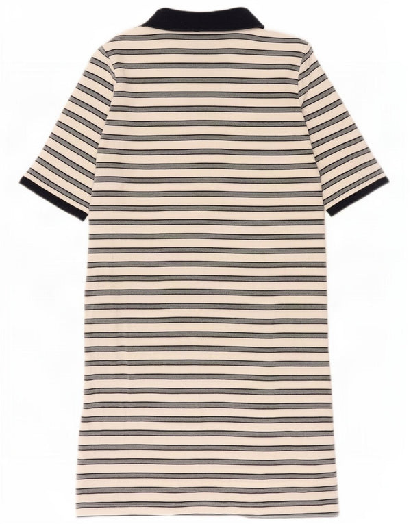 Abito polo da donna Lacoste taglia 42 grande cotone a righe bianche