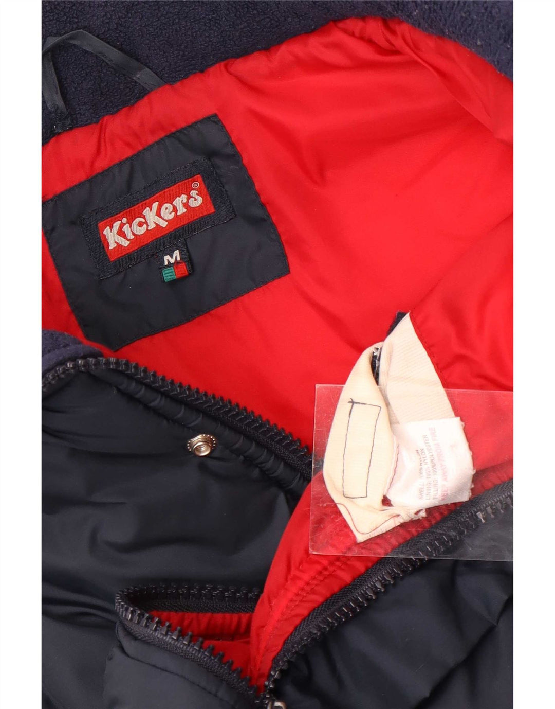 Giacca imbottita da uomo Kickers UK 38 nylon color block blu navy medio