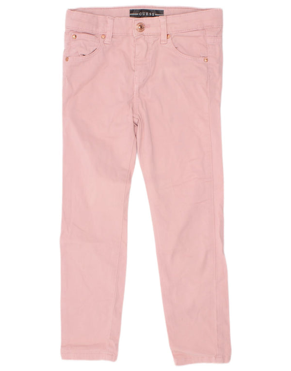 Pantaloni Guess Slim Casual Bambina 4-5 Anni W22 L18 Cotone Rosa