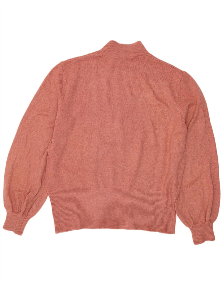 Maglione maglione collo alto da donna Oasis UK 18 XL poliestere rosa