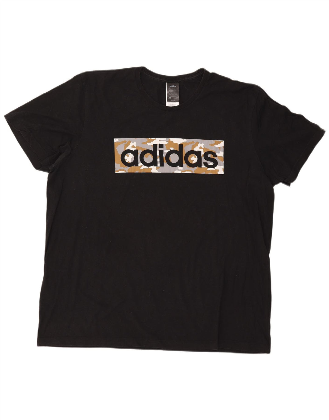 T-shirt grafica da uomo ADIDAS Top 2XL cotone nero
