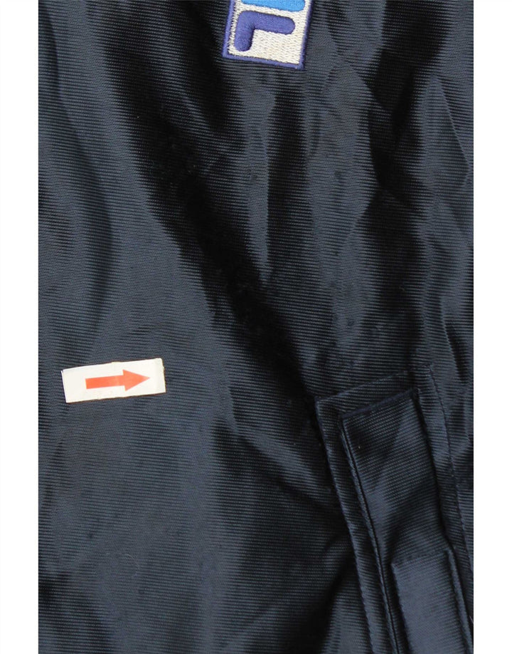 Giacca sportiva da donna con cappuccio corto Fila UK 14 medio blu navy