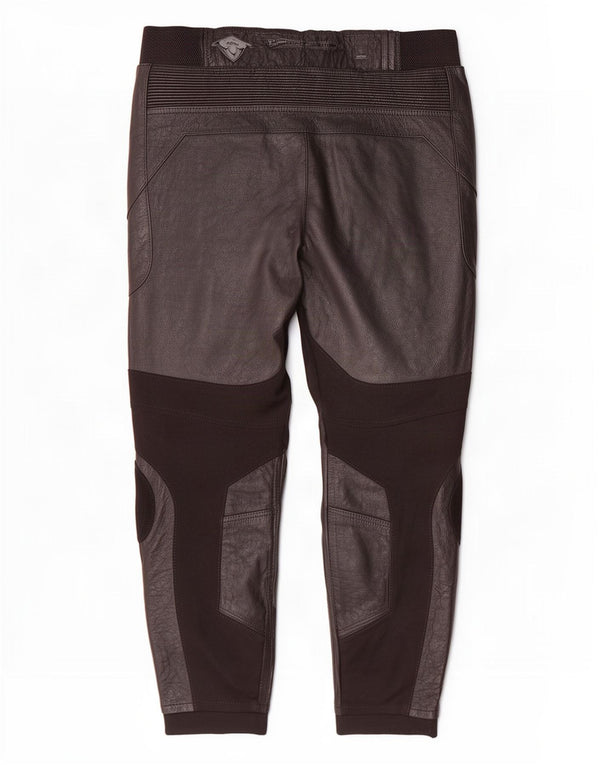 Pantaloni da motociclista in pelle da uomo Texpeed W42 L30 Colorblock nero