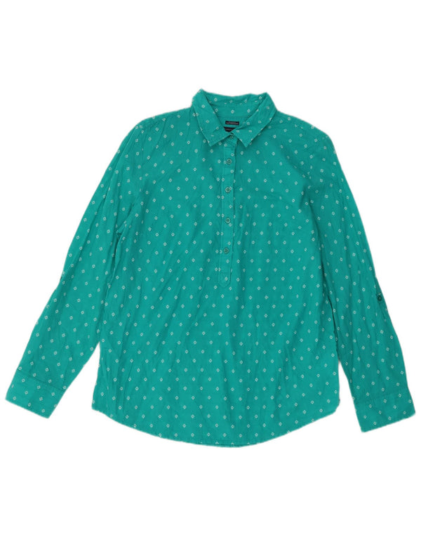 Maglietta pullover da donna Tommy Hilfiger UK 14 Medium Turchese geometrica