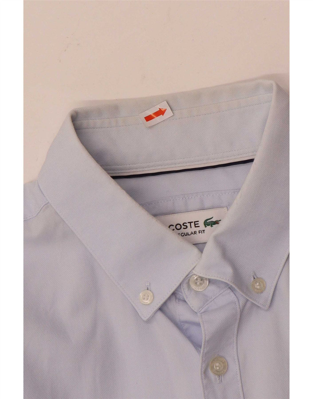 Camicia Lacoste da uomo vestibilità regolare TAGLIA 41 16 Grande cotone blu