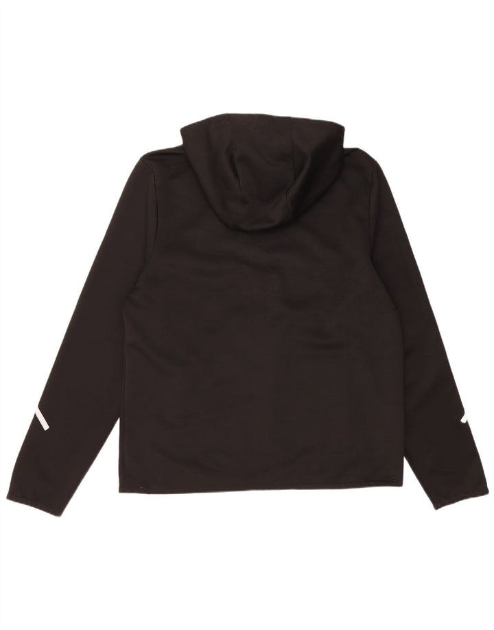 Maglione con cappuccio e zip da uomo Fila grande in poliestere nero