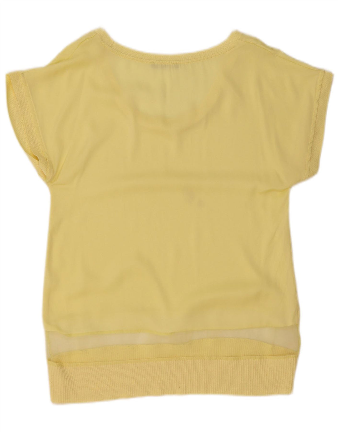 Top Camicetta Donna Zara UK 10 Small Giallo