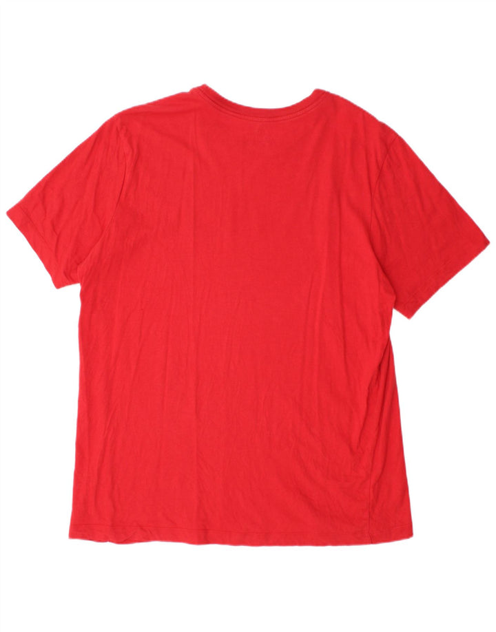 T-shirt grafica da uomo Nike Top grande in cotone rosso
