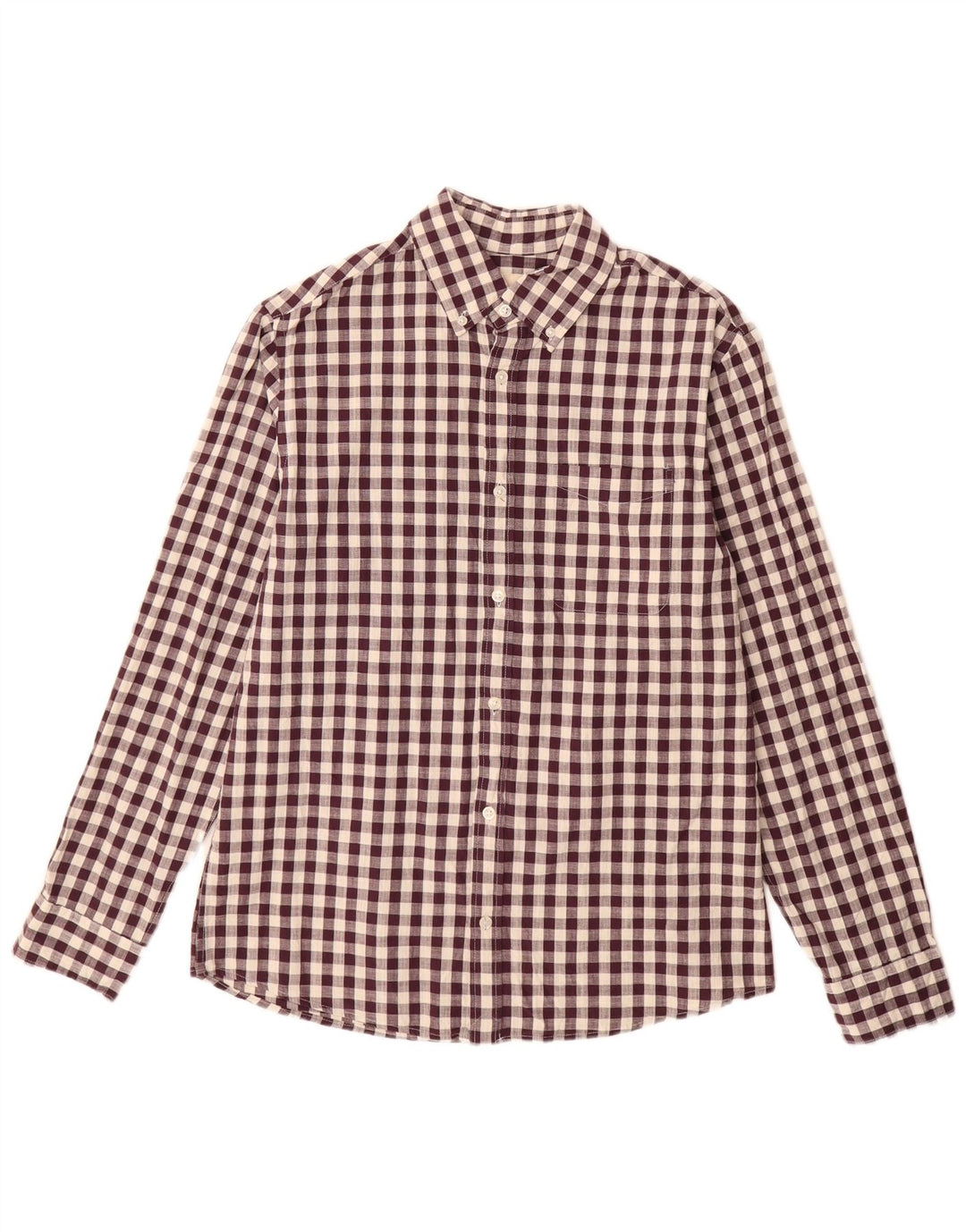 Camicia da uomo Jack & Jones in cotone a quadretti bordeaux medio