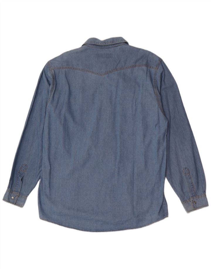 Camicia Mondial Uomo in Denim 2XL Cotone Blu