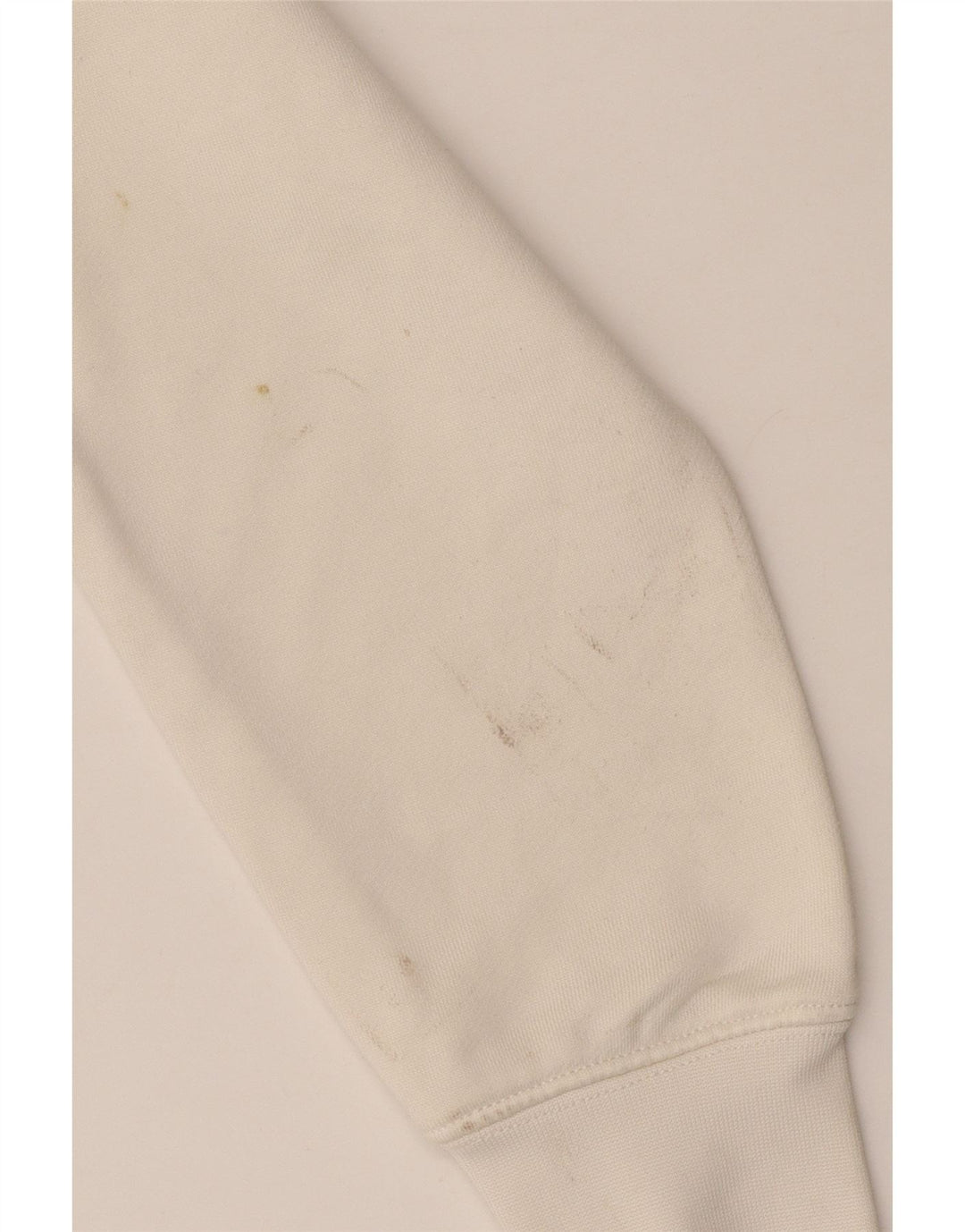 Guess Felpa con grafica corta da donna Maglione UK 10 Small Off White Poliammide