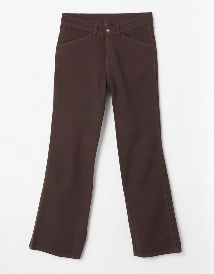 Pantaloni cargo da donna in velluto bootcut Diesel W27 L32 cotone grigio