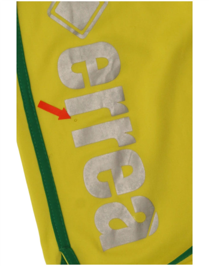 Pantaloncini sportivi grafici da uomo Errea in poliestere giallo medio