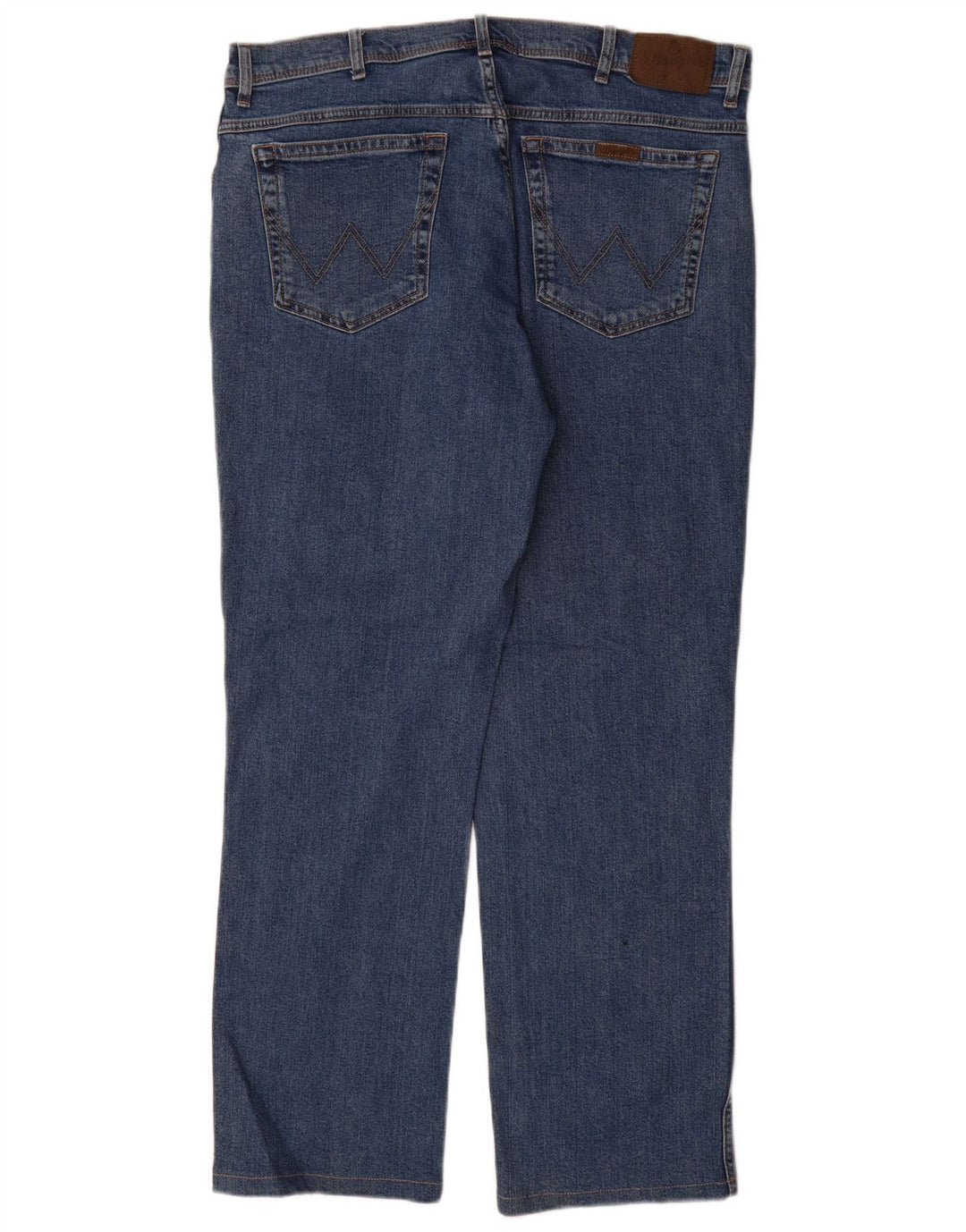 Jeans dritti da uomo Wrangler vestibilità regolare W38 L32 cotone blu