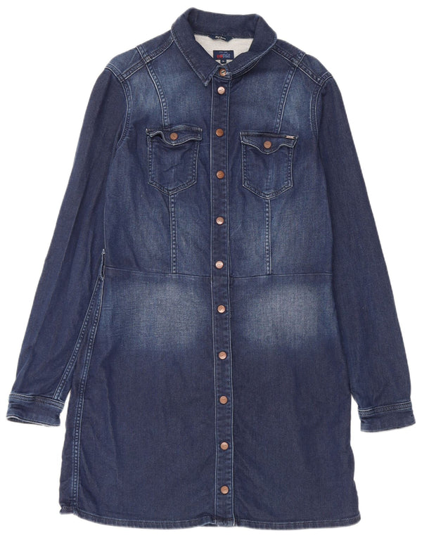 Abito camicia da donna PEPE Jeans UK 18 XL cotone blu