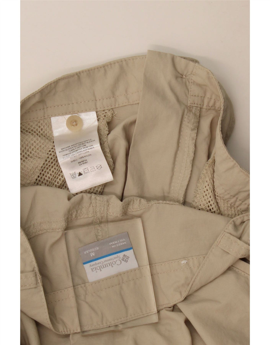 Pantaloni cargo da escursionismo da uomo Columbia medi W32 L32 nylon beige