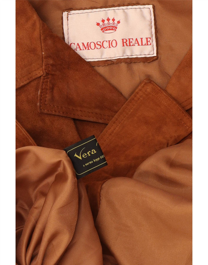 Vintage da uomo UK 38 in pelle beige media