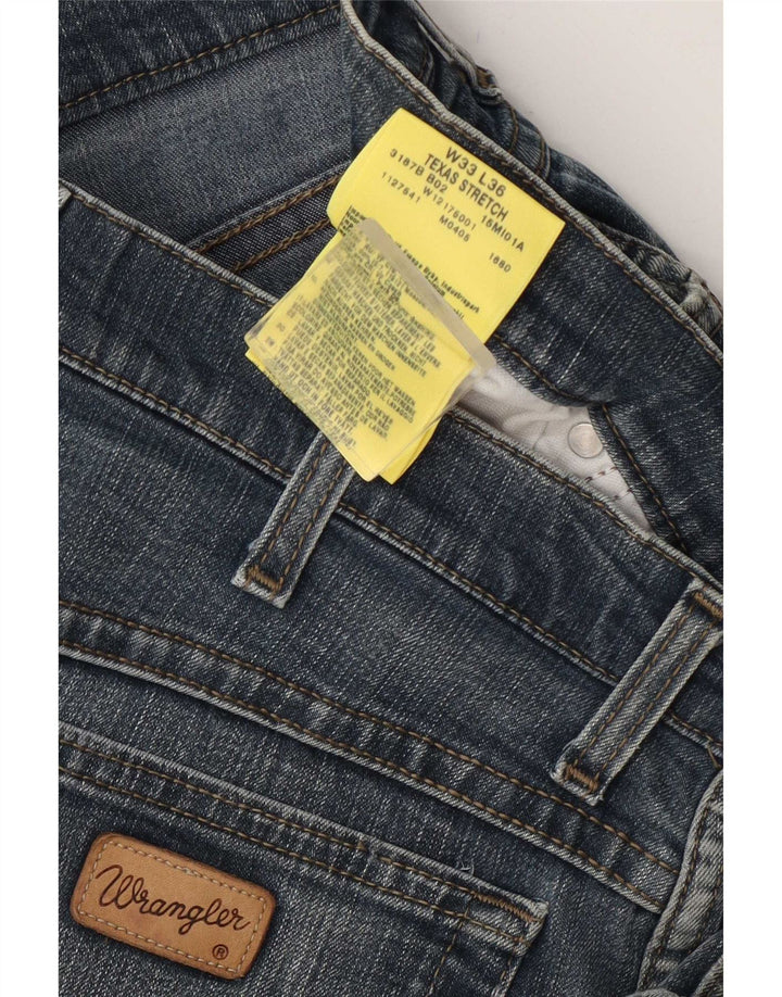 Jeans dritti elasticizzati Texas da uomo Wrangler W33 L30 cotone blu