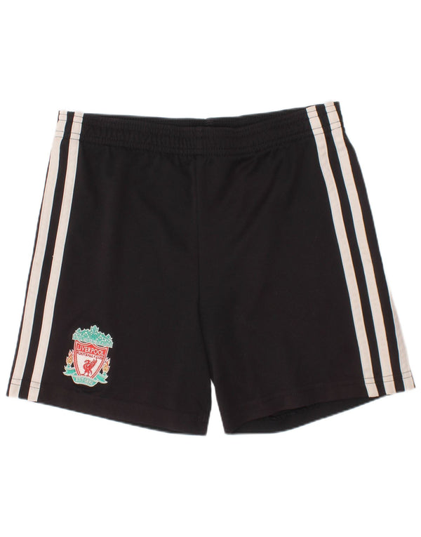 Pantaloncini sportivi Adidas da ragazzo Liverpool 5-6 anni in poliestere nero