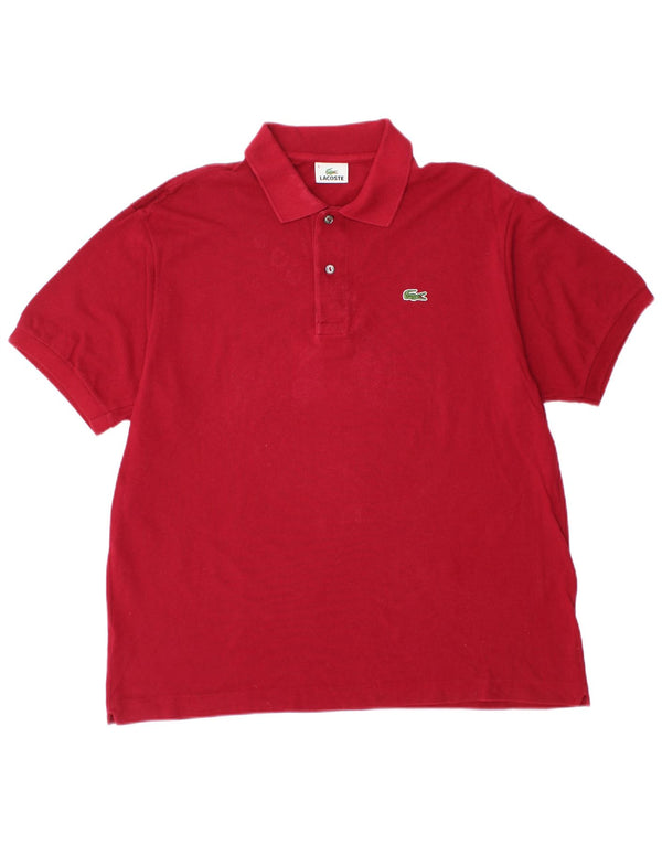 Polo da uomo LACOSTE taglia 6 XL in cotone rosso