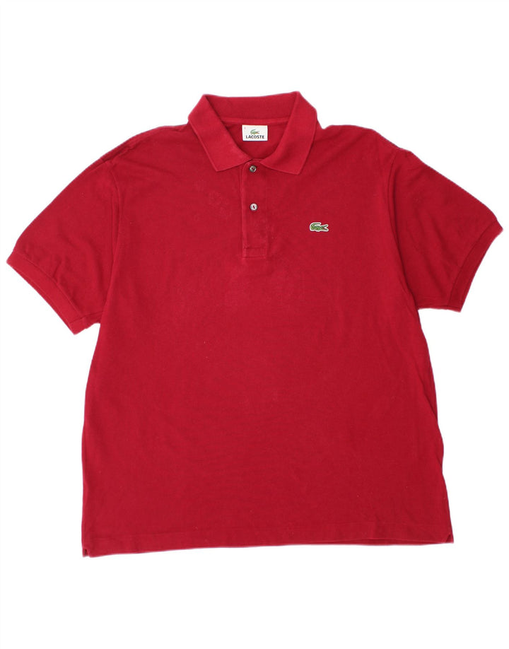 Polo da uomo LACOSTE taglia 6 XL in cotone rosso