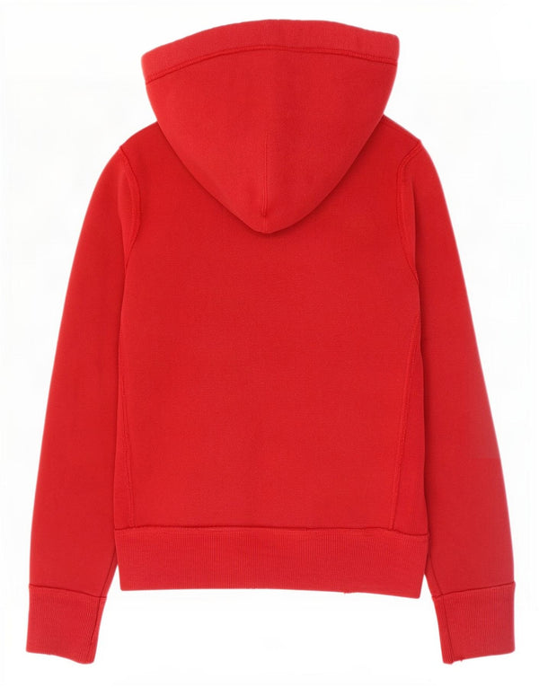 Maglione con cappuccio e zip invecchiato da uomo Abercrombie & Fitch piccolo bordeaux