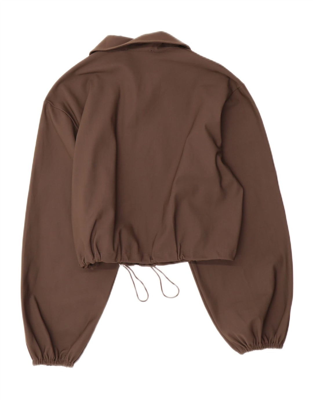 Giubbotto bomber corto da donna Zara UK 10 piccolo marrone in poliammide