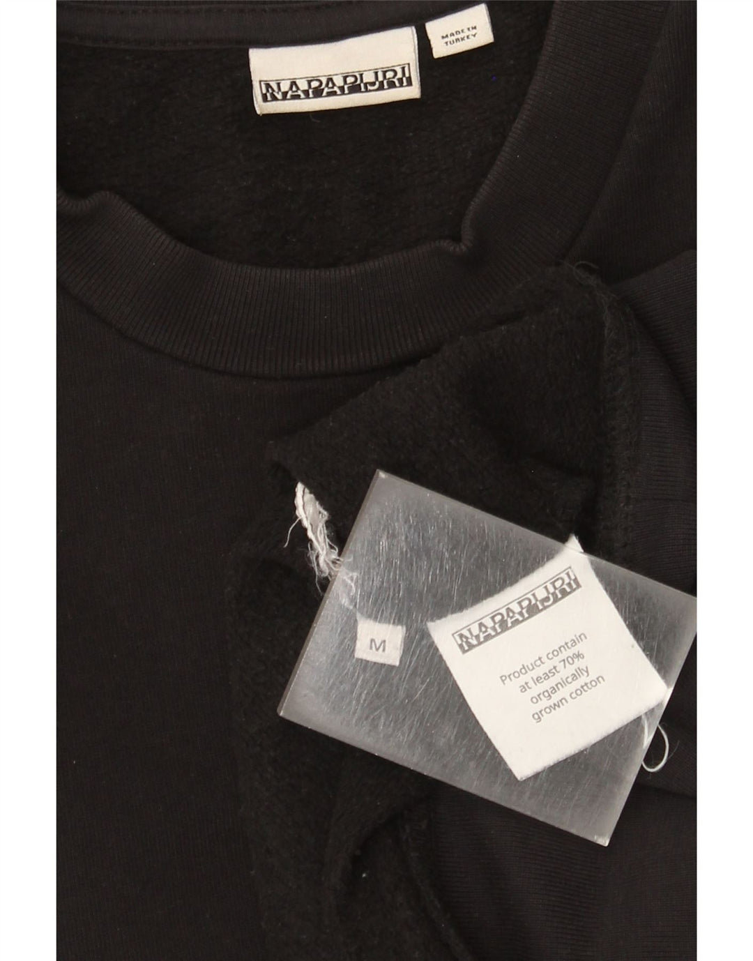 Felpa grafica da uomo Napapijri Maglione cotone nero medio