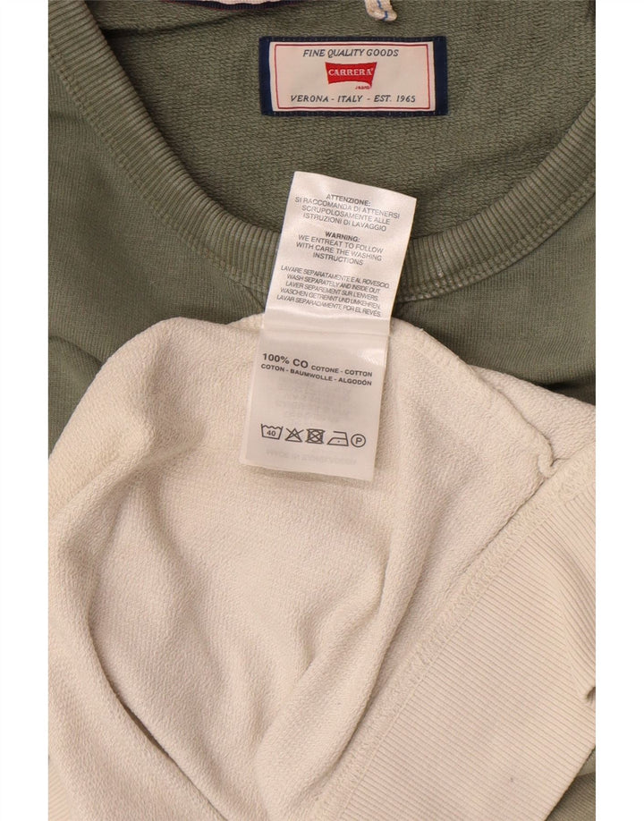 Felpa da uomo Carrera Maglione grande cotone color block verde