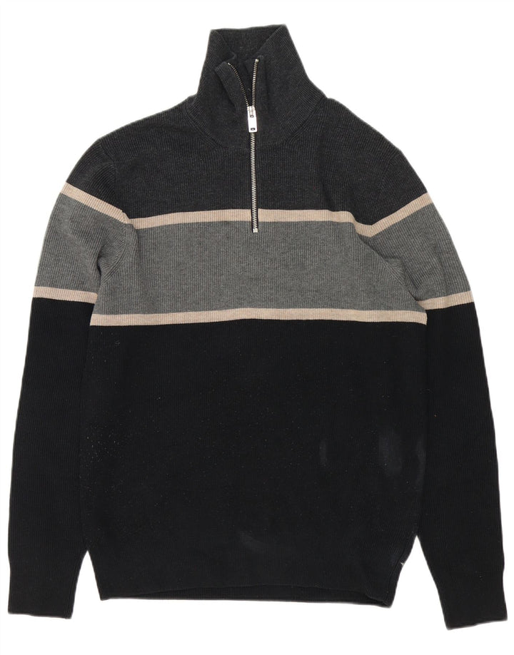 Maglione da uomo Marks & Spencer con zip e collo medio multicolore