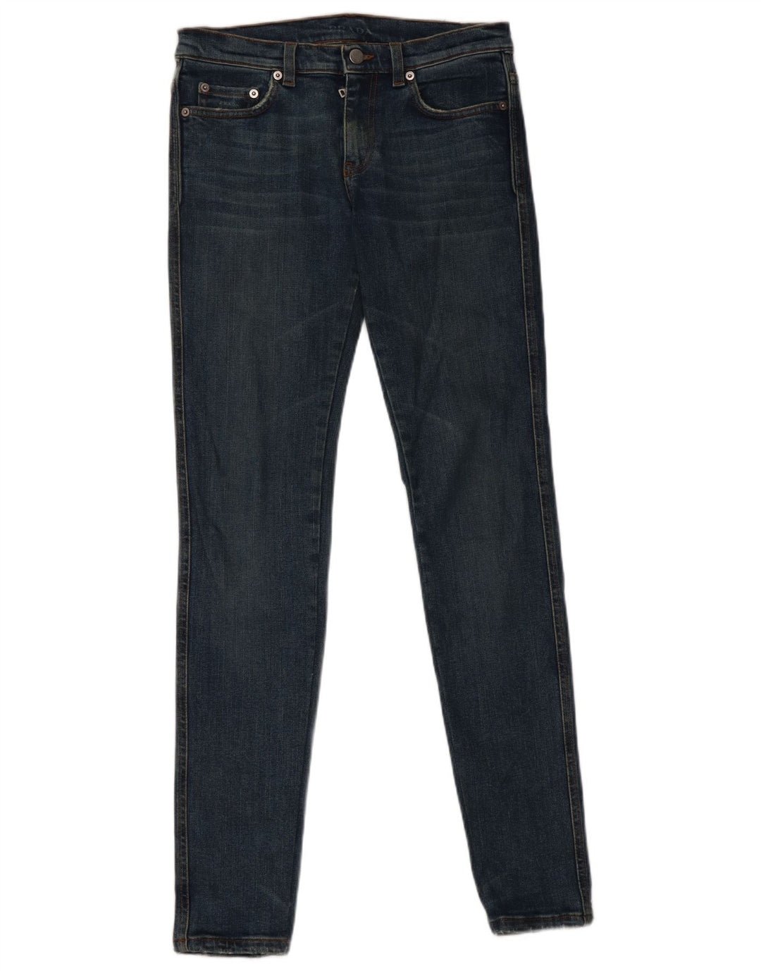 Jeans skinny da donna Prada W26 L32 cotone blu navy