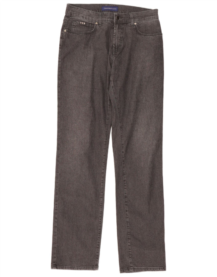 Jeans Straight Donna Trussardi W33 L33 Cotone Grigio