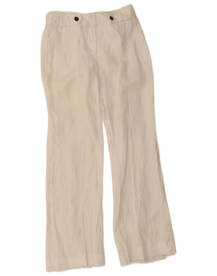 Pantaloni chino bootcut da donna Zara EU 38 piccoli W28 L32 bianchi