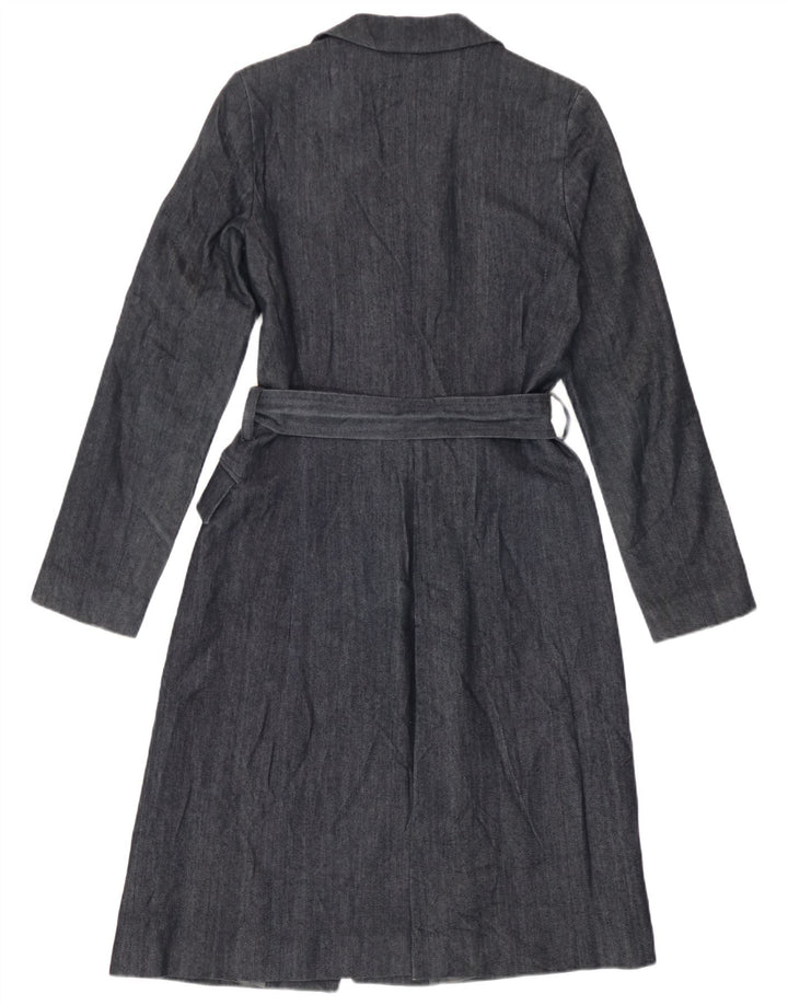 Soprabito da donna Zara UK 12 cotone blu navy medio