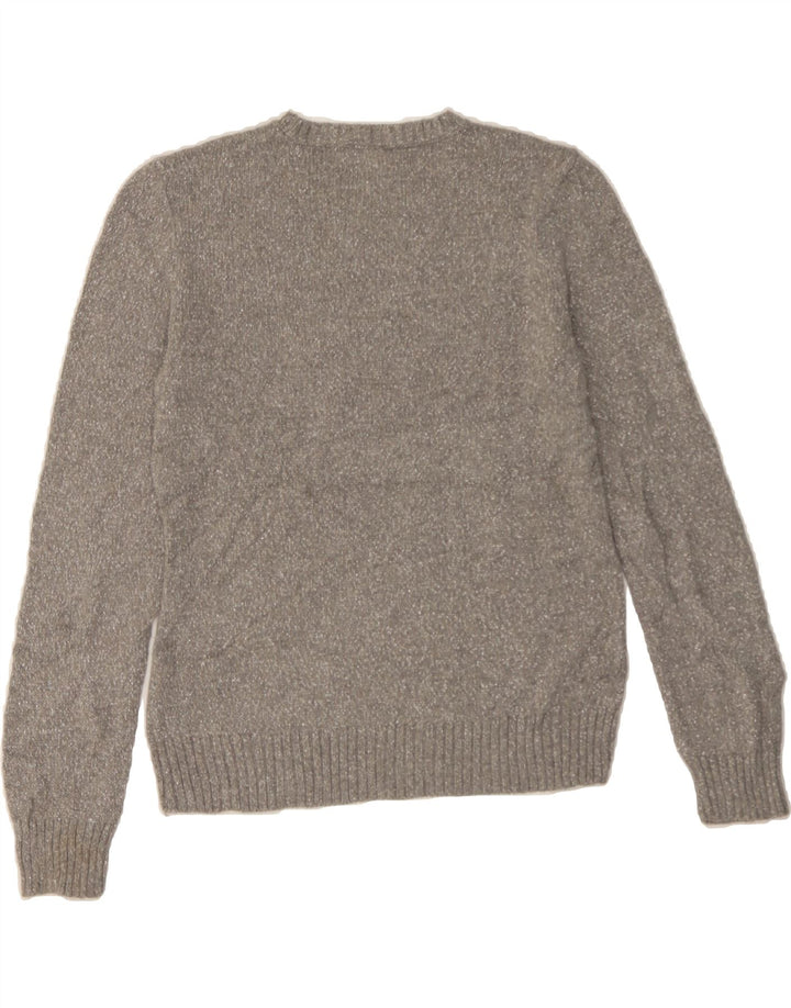 CHAPS Womens Classics Crew Neck Jumper Sweater UK 12 Medium Grey Vintage Chaps and Second-Hand Chaps from Messina Hembry 