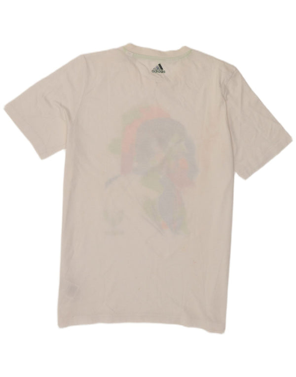 T-shirt grafica Adidas da bambino MESSI Graphic 15-16 anni in cotone bianco