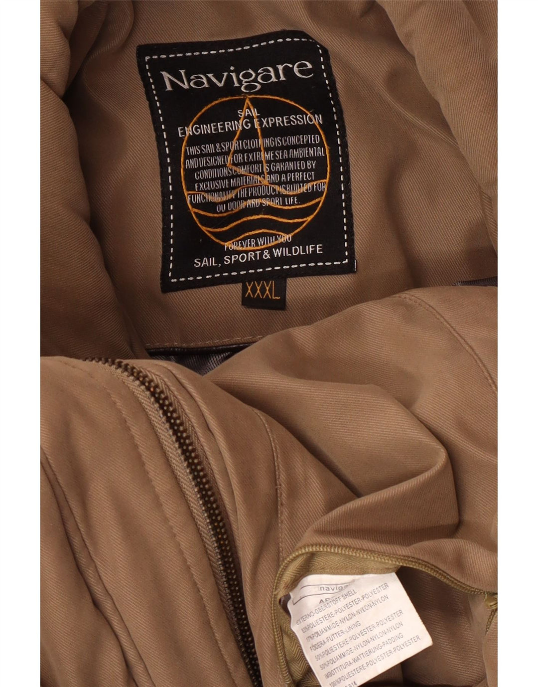 Giacca multiuso da uomo Navigare UK 46 3XL Poliestere marrone