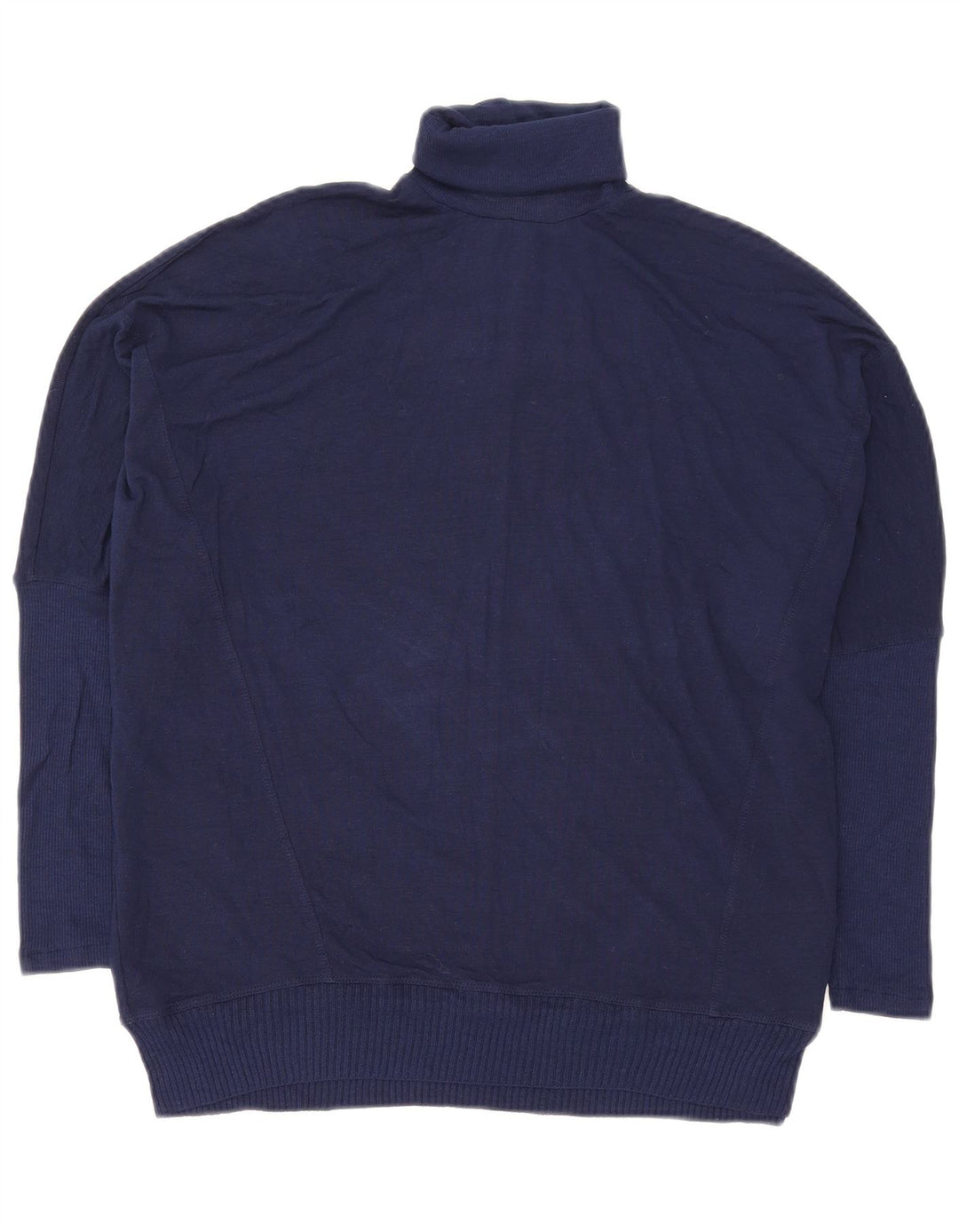 Maglione maglione oversize con collo alto da donna Zara UK 10 piccolo blu navy