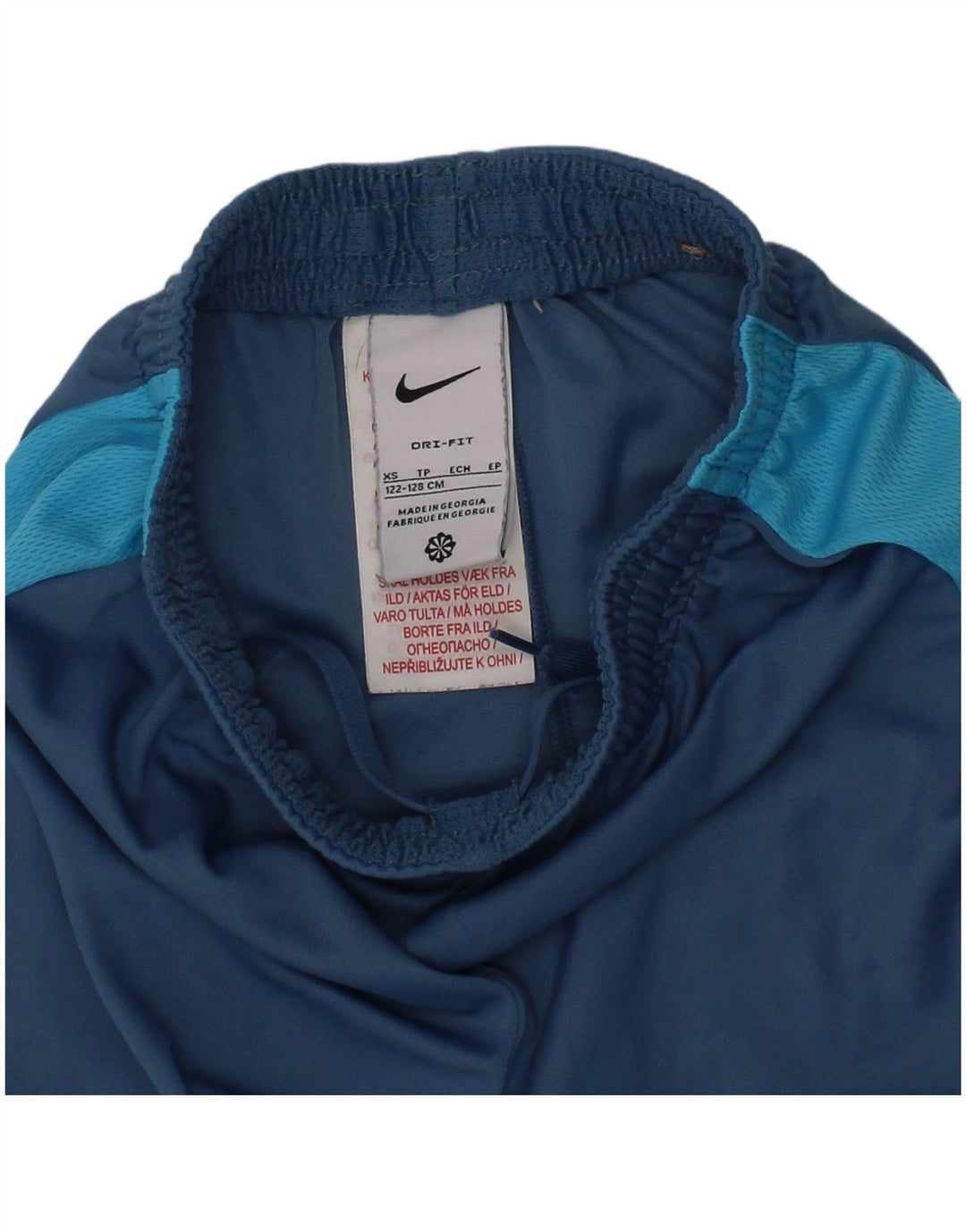 Pantaloncini sportivi Nike da ragazzo 7-8 anni XS Blu Colourblock in poliestere