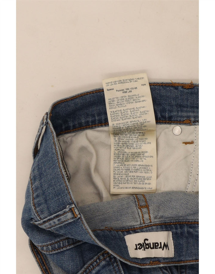 Pantaloncini di jeans Larston da uomo Wrangler W34 di grandi dimensioni in cotone blu