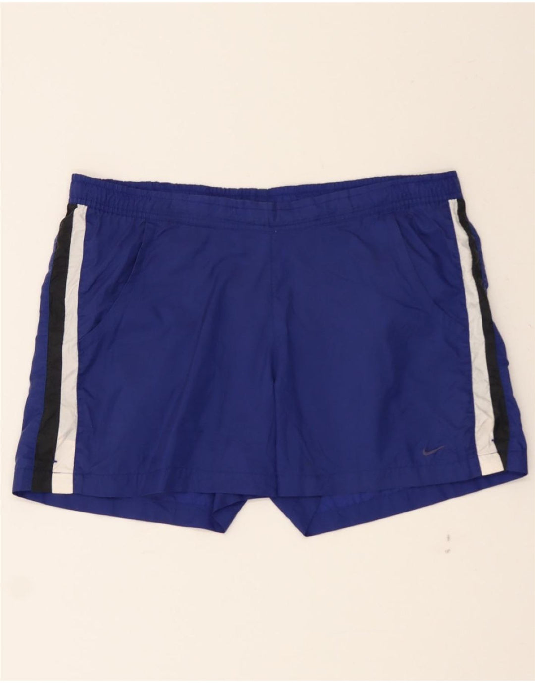 ADIDAS Womens Sport Shorts US 8/10 Medium Blue Colourblock Polyester Vintage Adidas and Second-Hand Adidas from Messina Hembry 