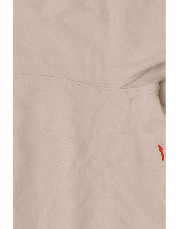 Maglione con cappuccio grafico da donna Levi's UK 14 cotone bianco medio
