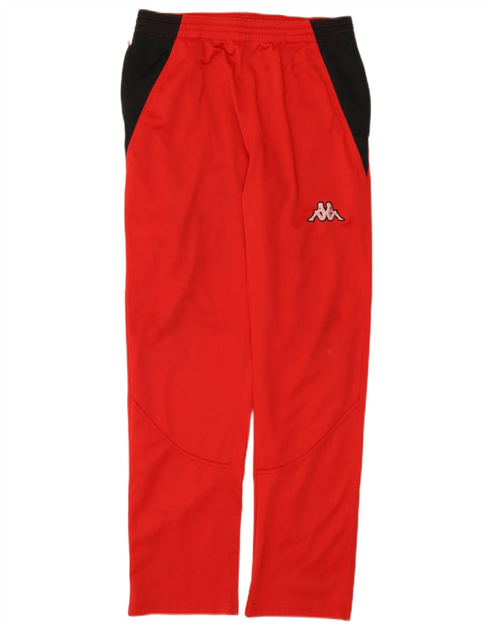 Pantaloni da tuta da uomo Kappa in poliestere color block rosso medio