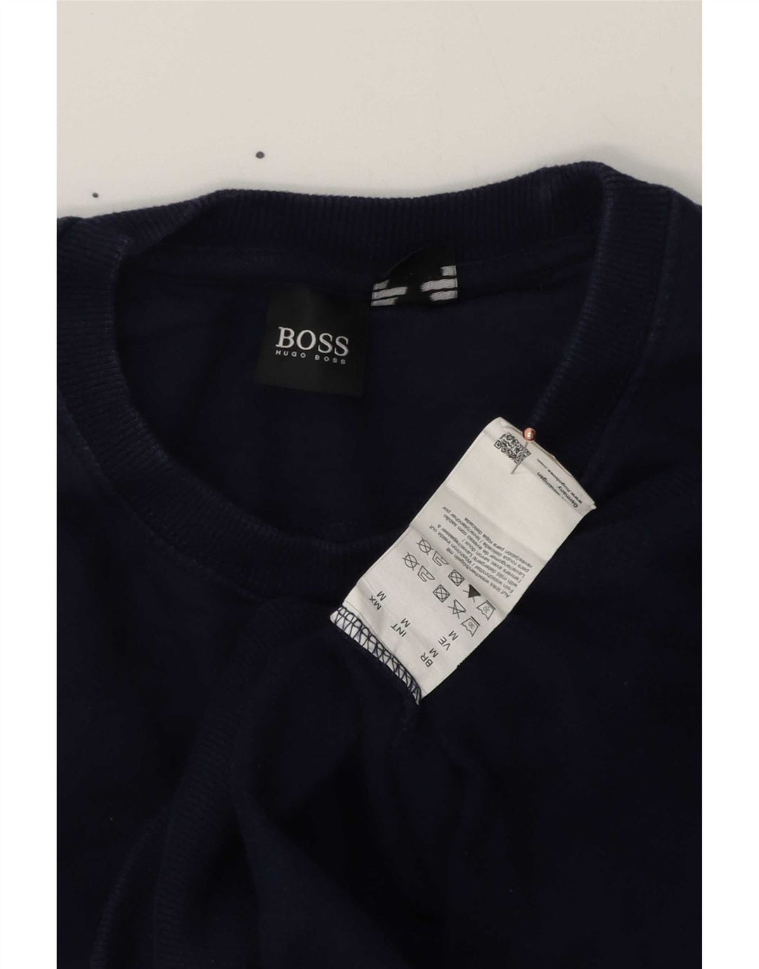 Felpa grafica da uomo Hugo Boss, maglione medio, cotone blu navy