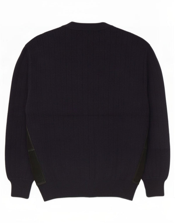 Malagrida Maglione Cardigan da Uomo XL Blu Navy Argyle/Diamond Viscosa