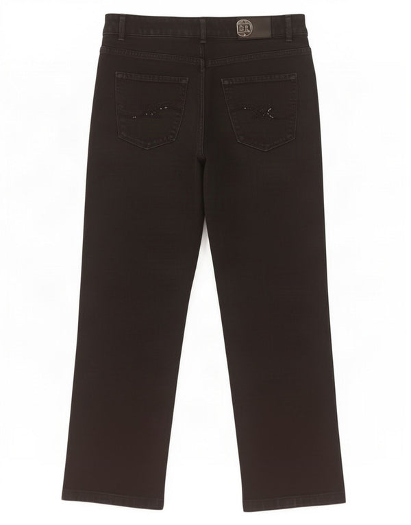 Trussardi Mens Straight Jeans W32 L29 Black Cotton