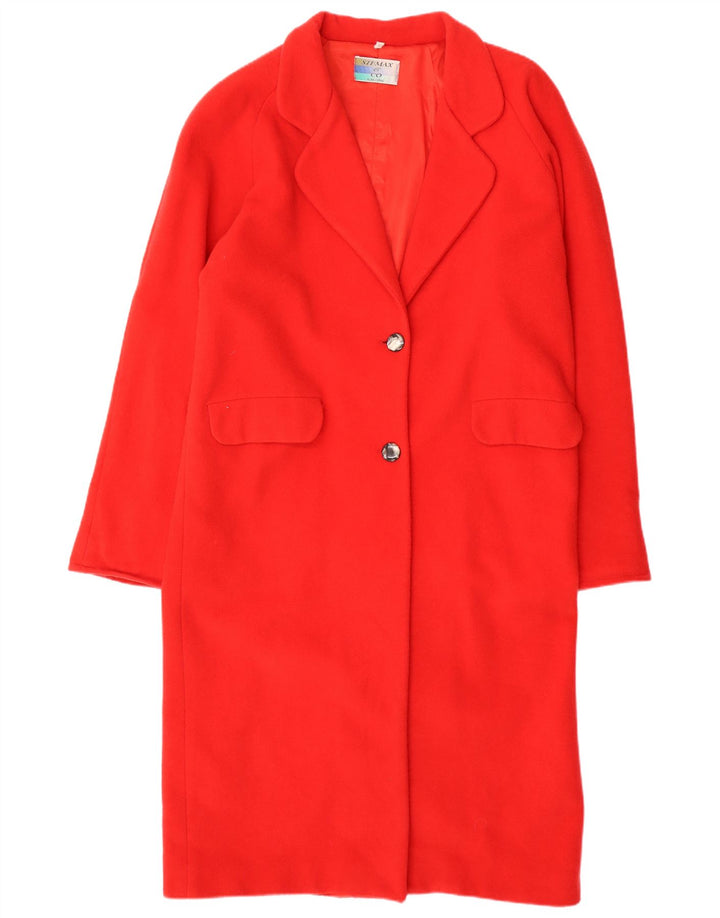 Soprabito oversize da donna vintage UK 14 lana rossa media