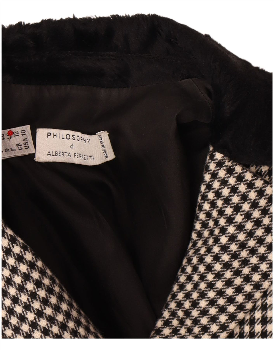 Giacca blazer da donna PHILOSOPHY DI ALBERTA FERRETTI UK 12 media nera