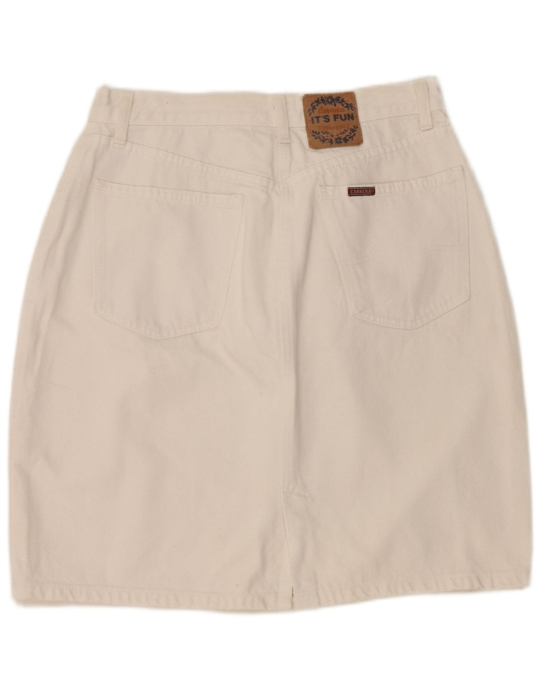 Gonna Denim Donna CARRERA IT 42 Media W32 Cotone Bianco