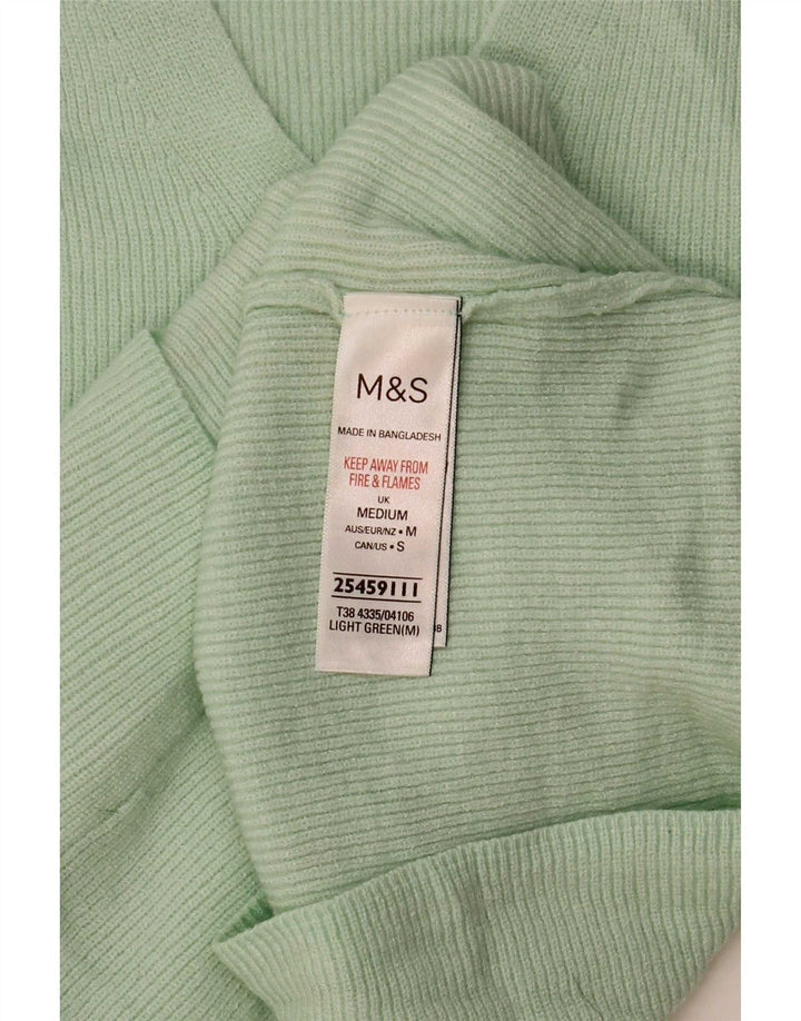 Top camicetta da donna Marks & Spencer UK 12 Viscosa verde medio